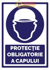 Indicatoare pentru protectie obligatorie a capului foto