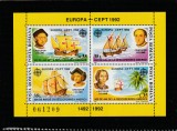 Romania 1992-Europa CEPT,Cristofor Columb,colita dantelata,MNH-061209, Organizatii internationale, Nestampilat