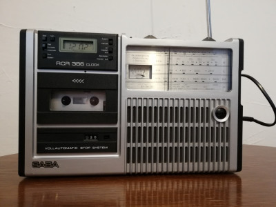 Radio Cassette Tape SABA RCR 384 Clock - Vintage/Made in RFG foto
