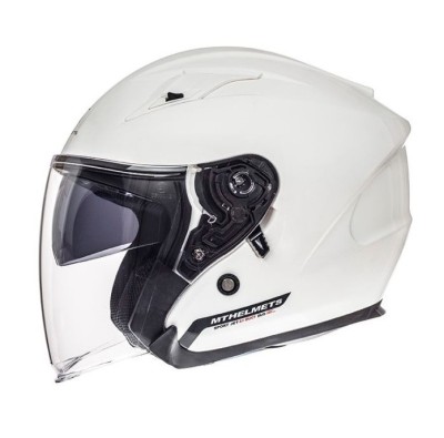 Casca open face pentru scuter - motocicleta MT Avenue SV alb lucios (ochelari soare integrati) XS (53/54cm) foto