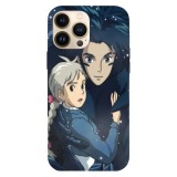 Husa compatibila cu Apple iPhone 12 Mini model Howl and Sophie Howl&amp;#039;s Moving Castle, Silicon, TPU, Viceversa, Transparent, Carcasa