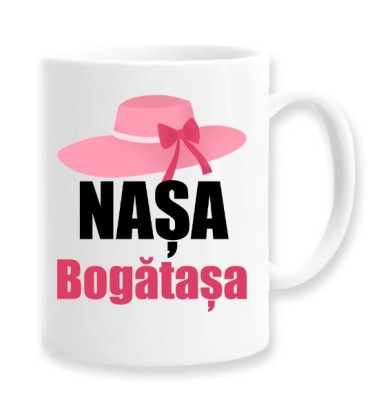 Cana alba personalizata &amp;quot;Nasa Bogatasa&amp;quot;, INOVATIX&amp;reg;. 330ml foto