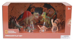 Set 6 figurine - Spinosaurus, Tyrannosaurus, Stegosaurus, Iguanodon foto