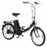 Bicicletă electrică pliabilă cu baterie litiu-ion, aliaj aluminiu, vidaXL