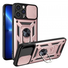Husa pentru Apple iPhone 13 Pro, Techsuit, CamShield, Roz foto