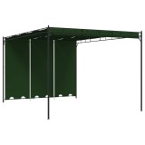 vidaXL Foișor 4 x 3 x 2,3 m Verde Poliester și oțel 42030539