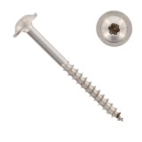 Set 5 Surub Dulgherie pentru Lemn, Inox A2 Cap Plat / Inecat, M8 x 100 mm