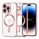 Husa premium iPhone 14 Pro Techsuit Luxury Crystal MagSafe, roz