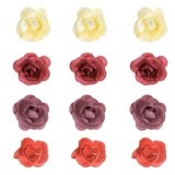 Set cu Trandafiri de Hartie, 12 buc, 4 Culori, 3x3cm, CMCLASS