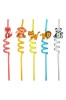 Paie spiralate reutilizabile multicolore, set de 10, figurine de animale, Oem