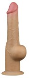 Dildo Realist Dual Layered Handle Cock, Silicon Platinum, Natural, 25 cm