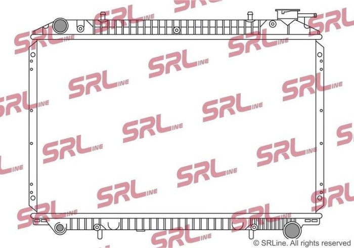 Radiator Nissan Serena (Esp) 92-02, motor: 2.3 D, diam int/ext 35/42, 685x423x24, SRLine, Aluminiu/ Plastic brazat, 214109C600