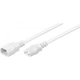 Cablu de alimentare IEC C13 la C14 Alb 0.5m, Goobay 97581