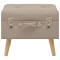 Taburete cu depozitare, 3 buc., bej, material textil - 3