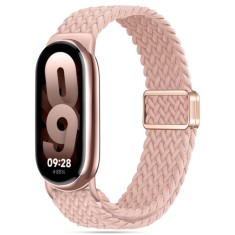 Curea smartwatch pentru xiaomi mi band 8 / 8 nfc / 9 / 9 nfc, nailon w032, dusty rose foto