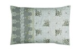 Fata de Perna 50x70, 100% bumbac standard, model floral verde si gri 208