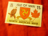 Serie Insula Man 1978 - 50 Ani traditii Nord Americane in Insula Man , 1 valoare, Nestampilat