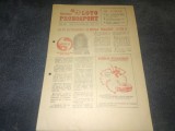 REVISTA PROGRAMUL LOTO PRONOSPORT 15 OCTOMBRIE 1985