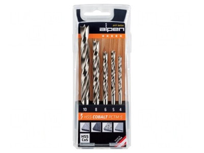 Set burghie lemn oțel rapid cobalt HSS-E blister foto