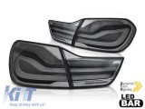 Set de stopuri LED potrivit pentru BMW Seria 4 F32 Coupe, F33 Cabriolet, F36 Gran Coupe 2013-2016, complet fumurii, cu semnalizare dinamica, stanga si