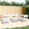 VidaXL Set de șezlonguri de grădină 7 piese din lemn masiv de pin alb