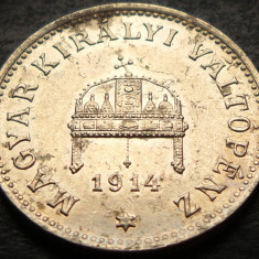 Moneda istorica 20 FILLER - UNGARIA (Austro-Ungaria), anul 1914 *cod 3998 A.UNC