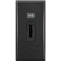 Priza USB tip C 5V 1500mA Axolute Bticino 1M antracit HS4286C1