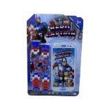 Set Ceas Digital LEGO Captain America cu Telefon cu Sunete și Lumini, Baterii Neincluse, Recomandat 3+ Ani