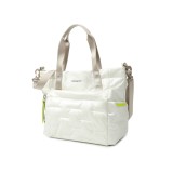Cumpara ieftin Geanta Dama Hedgren Puffer Vaporous Grey, 33x14x34cm, 100% Poliester, Articole Voiaj, Umăr/M&acirc;nă, Buzunare Multiple, Rezistentă Apă