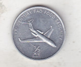 Bnk mnd Coreea de Nord 1/2 won 2002 , necirculata - avion, Asia