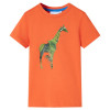 Tricou pentru copii, portocaliu aprins, 104, vidaXL