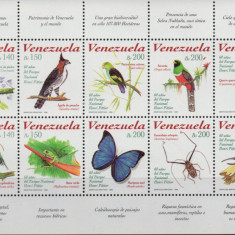 VENEZUELA 1998, Fauna - Parcul National Henri Pittier, serie neuzată, MNH