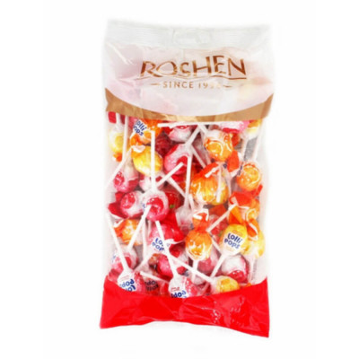 Acadele cu Gust de Iaurt si Fructe 48 Buc Roshen Lolli Pops, 920g, Acadele, Acadele cu Gust de Iaurt, Acadele cu Aroma, Acadele Roshen, Acadele Colora foto