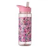 Sticla Apa Copii Flip Top Plastic Roz Inimi 650ml pentru Hidratare Optima