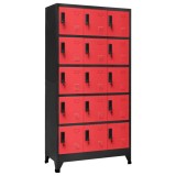 Gossi fiset, antracit si rosu, 90x40x180 cm, otel