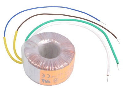Transformator toroidal 20VA 230V 12V 1.67A cu cabluri foto