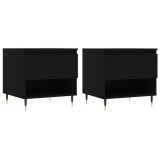 Cumpara ieftin Masute de cafea, 2 buc., negru, 50x46x50 cm, lemn compozit