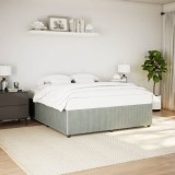 Gossi cadru de pat, gri deschis, 180x200 cm, catifea