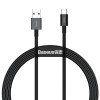 Cablu USB Type-C Baseus 66W, 1m, Incarcare Rapida, Negru, Date si Alimentare
