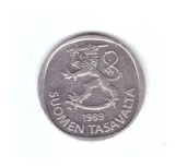 Moneda Finlanda 1 markka 1989, stare foarte buna, curata