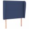Tablie de pat cu aripioare, albastru, 103x23x118/128 cm, textil
