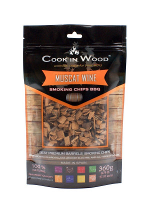 Aschii pentru afumare Mercaton, Lemn Stejar Infuzat, Aroma Muscat Wine, 350g foto