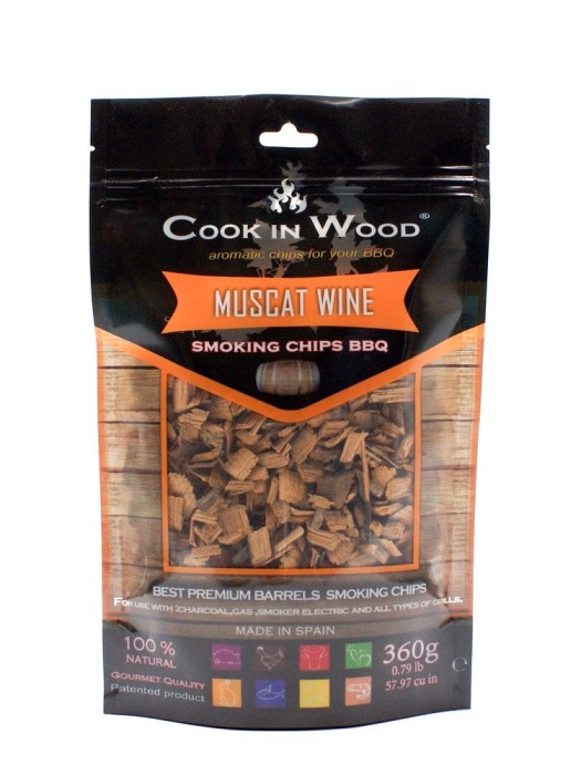 Aschii pentru afumare Mercaton, Lemn Stejar Infuzat, Aroma Muscat Wine, 350g