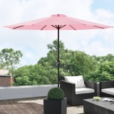Umbrela soare HTGI-0773 poliester/otel 300 x 230 cm roz pastel [casa.pro] HausGarden Leisure