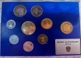 SET 8 MONEDE AUSTRIA + MEDALIE - 1985 - DE LA 2 GROSCHEN LA 20 SCHILLING 200 ANI EPISCOPIA LINZ - MONEDE PROOF