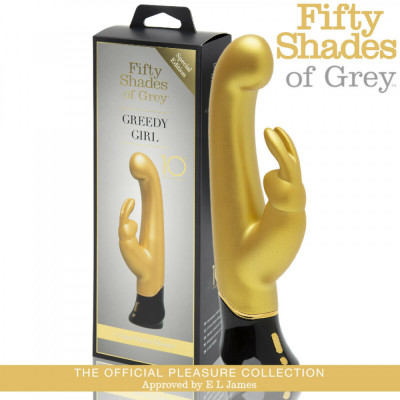 Fifty Shades Of Grey - Greedy Girl G-Spot Rabbit Vibrator Gold foto
