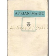Versuri - Adrian Maniu - Tiraj: 9160 Exemplare