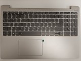 Carcasa superioara cu tastatura palmrest Laptop, Lenovo, IdeaPad 330S-15IKB Type 81F5, 81JN, Platinum Grey, iluminata, layout UK