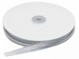 Cumpara ieftin Panglica argintie Craciun 50 m x 1 cm