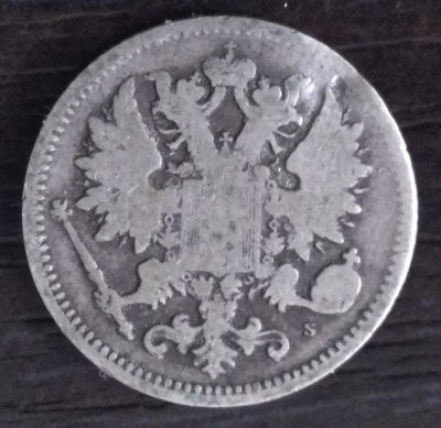 Moneda Finlanda - 25 Pennia 1875 - Argint foto